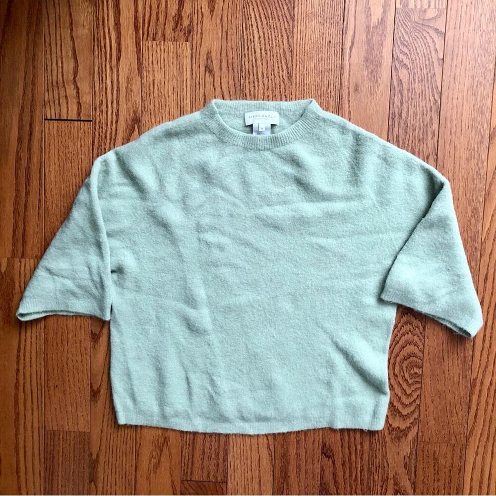 Bianco & Blue Made in Italy Wool Blend Pastel Green Sweater Women's Size M - Picture 8 of 8